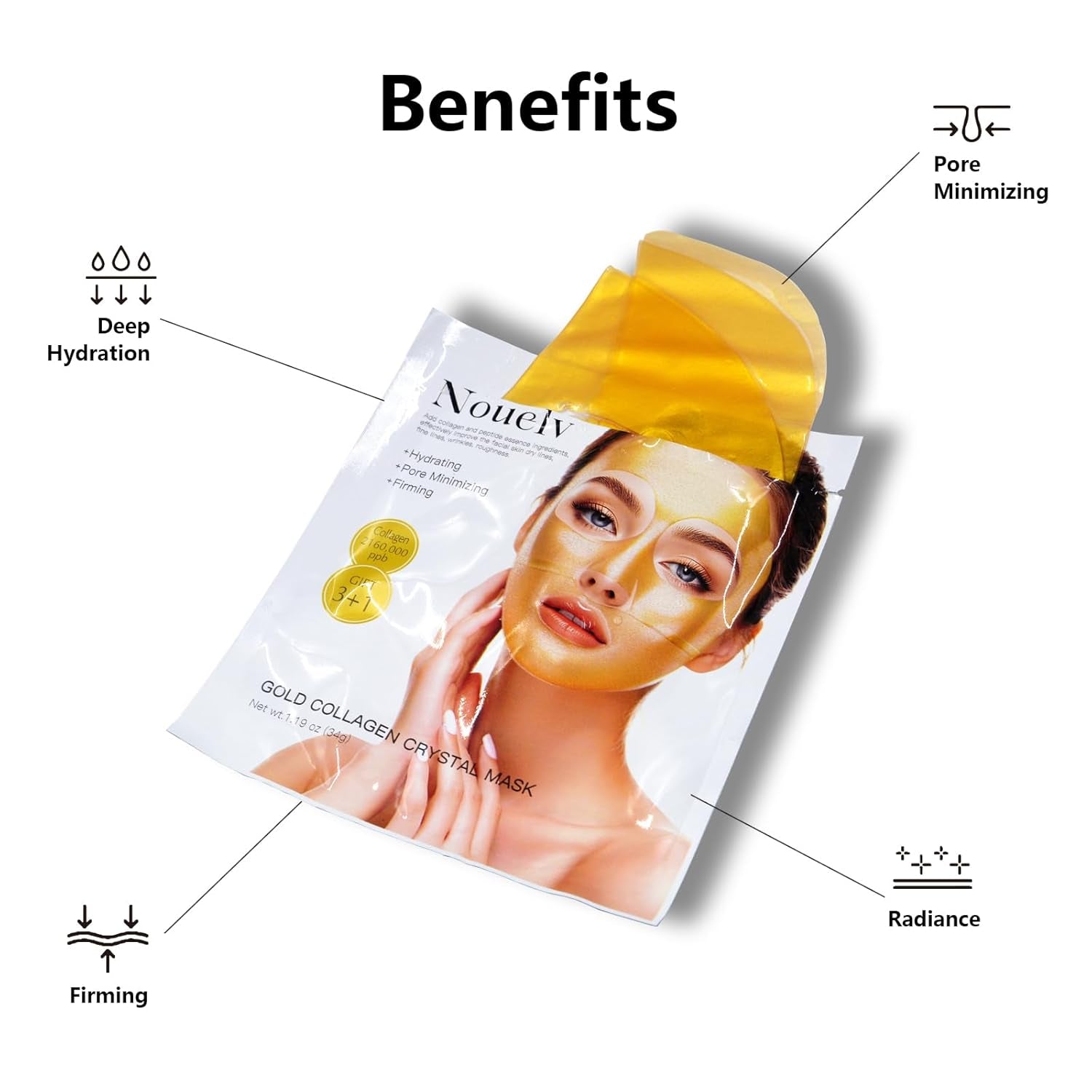 24K Gold Bio Collagen Overnight Hydrating Face Mask (34G X2)