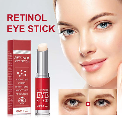 Retinol Eye Stick, Retinol Eye Cream with Collagen,Hyaluronic Acid for Dark Circle, Wrinkles, under Eyecream anti Aging, Reduces Puffiness Fine Lines, Visible Results in 3-4 Weeks